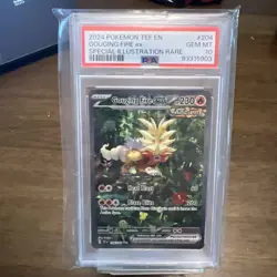 2024 POKEMON TEF EN GOUGING FIRE EX #204 SPECIAL ILLUSTRATION RARE PSA 10 - Image 1