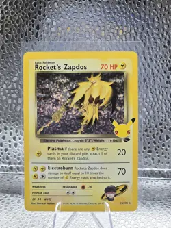 NM Pokemon TCG Rockets Zapdos Holo Classic Collection 15/132 Celebrations - Image 1