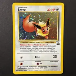 Pokemon TCG Eevee - Holofoil #11 WOTC Black Star Promo holo LP - Image 1