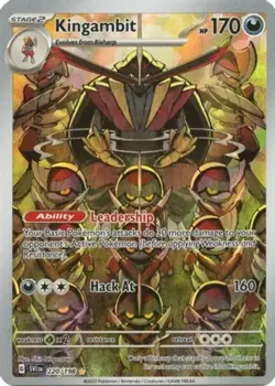 NM-Mint Kingambit - 220/198 - Illustration Rare Pokemon Scarlet & Violet - Base - Image 1