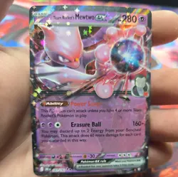 Pokemon TCG Team Rocket’s Mewtwo ex 81/182 Destined Rivals Double Rare *NM* - Image 1