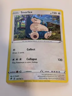 Snorlax 141/192 - Rebel Clash Pokemon Holo Foil Nice! - Image 1