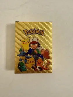 NEW *FAN ART* Gold Foil Rare POKEMON CARDS 55 TOTAL Vmax Charzard Pikachu - Image 1