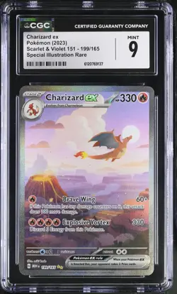 CGC 9 Charizard ex 199/165 Holo SIR Scarlet & Violet 151 Pokemon Card - Image 1