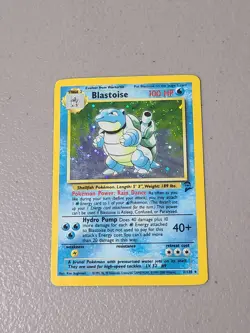 Blastoise 2/130 Base Set 2 Pokemon Card Holo Foil Rare - MP - Image 1