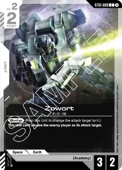 4x Zowort Gundam Card Game ST01-009 C PLAYSET Starter deck 1 - Image 1