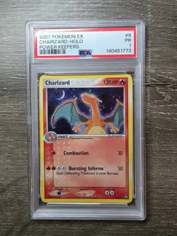 PSA 1 Charizard EX Power Keepers 6/108 Pokemon Card 2007 - Image 1