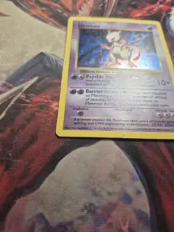 Pokemon Mewtwo TCG Base Set Holo Shadowless Rare Card 10/102 HP Condition - Image 3
