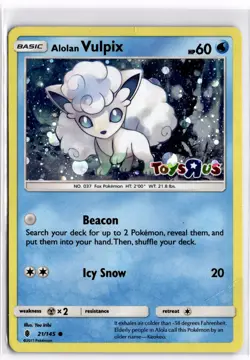 Pokemon TCG Alolan Vulpix (Toys R Us Promo) 021/145 Miscellaneous Cards - Image 1