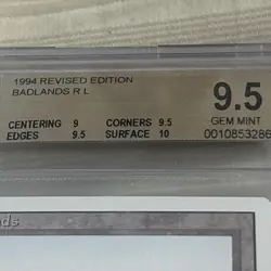Badlands * REVISED * DUAL LAND * BGS 9.5 Gem Mint Magic The Gathering MtG - Image 5