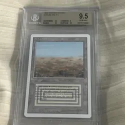 Scrubland BGS 9.5 GEM MINT Revised 3rd Edition MTG Magic The Gathering - Image 1