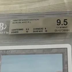 Scrubland BGS 9.5 GEM MINT Revised 3rd Edition MTG Magic The Gathering - Image 5