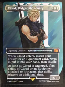 Cloud, Midgar Mercenary (Borderless) (Surge Foil) Final Fantasy Foil - MTG Magic - Image 1