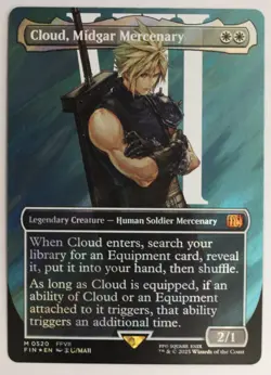 Cloud, Midgar Mercenary (Borderless) (Surge Foil) Final Fantasy Foil - MTG Magic - Image 3