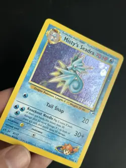 Pokemon TCG Misty's Seadra Prerelease Holo Promo 009/132 Wotc Promo NM - Image 3