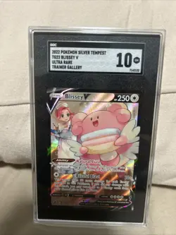 POKEMON 2022 Silver Tempest Full Art BLISSEY V #TG22 SGC 10 Gem Mint 💎 - Image 1