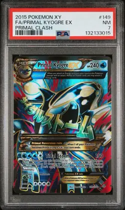 PSA 7 2015 POKEMON XY PRIMAL CLASH 149 PRIMAL KYOGRE EX - Image 1