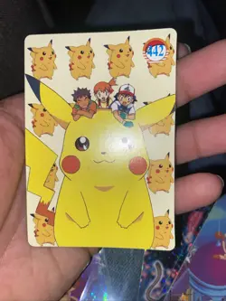 Pikachu Mew Draw Holo Pokemon Vintage Pocket Monster Vending Prism Sticker 450 - Image 2