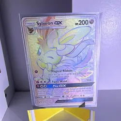 Sylveon GX Full Art Ultra Rare Holo 158/145 SM Guardians Rising Pokemon TCG - Image 1
