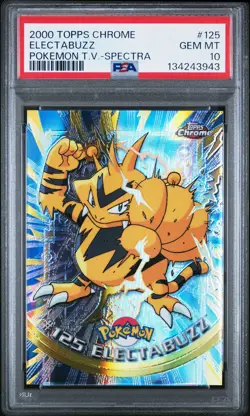 2000 Topps Chrome Pokemon T.V. #125 Electabuzz Pokemon T.V.-Spectra PSA 10 - Image 1