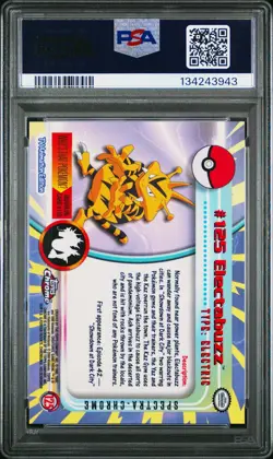 2000 Topps Chrome Pokemon T.V. #125 Electabuzz Pokemon T.V.-Spectra PSA 10 - Image 2