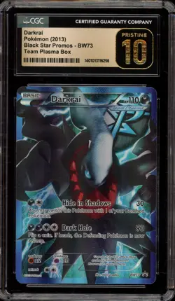 Pokemon Darkrai Team Plasma Bx. Black Star Full Art Promo BW73 CGC 10 Pristine - Image 1
