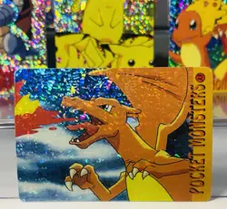 Pokemon 7 Vintage Pocket Monsters Prism Sticker 1998 Rare Nintendo Charizard - Image 1