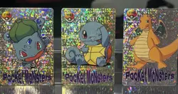 Pokemon 7 Vintage Pocket Monsters Prism Sticker 1998 Rare Nintendo Charizard - Image 2