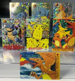 Pokemon 7 Vintage Pocket Monsters Prism Sticker 1998 Rare Nintendo Charizard - Image 3