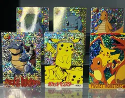 Pokemon 7 Vintage Pocket Monsters Prism Sticker 1998 Rare Nintendo Charizard - Image 4