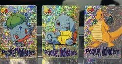 Pokemon 7 Vintage Pocket Monsters Prism Sticker 1998 Rare Nintendo Charizard - Image 5