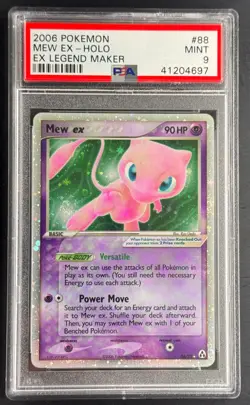 Beautiful Swirl Pokemon Mew EX Legend Maker Holo Ultra Rare #88 PSA 9 Mint - Image 1