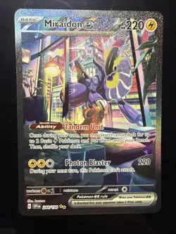 Pokemon TCG Miraidon EX 244/198 Scarlet & Violet Base Set Near Mint Condition - Image 1