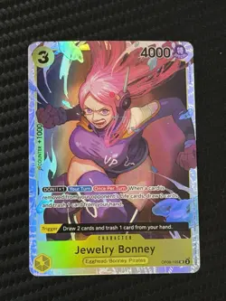 LJewelery Bonney OP08-105 SR Two Legends Holo Foil One Piece TCG NM - Image 1