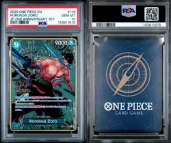 2025 ONE PIECE OP06-118 JAPANESE 2ND ANNIVERSARY SET RORONOA ZORO ENG PSA 10 - Image 3