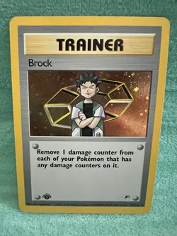 Pokemon 2000 Gym Heroes 1st Edition Brock Holo Card #15/132 - Image 2
