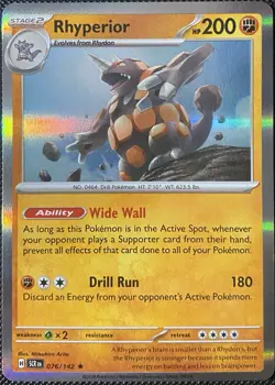 Rhyperior 076/142 Sv07: Stellar Crown Holo - Pokemon Card - Image 1