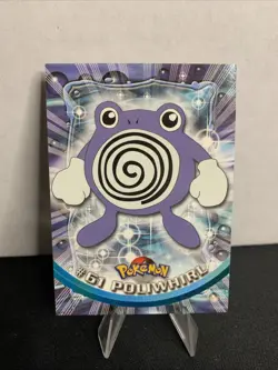 Poliwhirl #61 Topps TV Animation Edition Series 1 Pokemon Card Red Topps Logo - Image 2