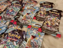 LARGE LOT OF 20 Pokemon Stellar Crown Sleeved Booster Packs Trading Cards – NEW! - Image 3
