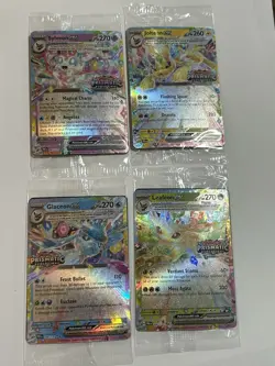 Lot 4 Pokemon Prismatic Surprise Box Stamped Promo Sealed Cards Leafeon Glaceon - Image 1