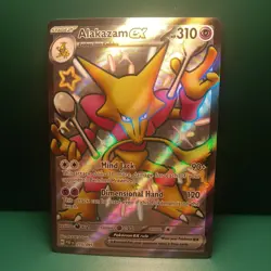 Alakazam ex SHINY Full Art Ultra Rare Card Pokemon - 215/091 - Paldean Fates - Image 1