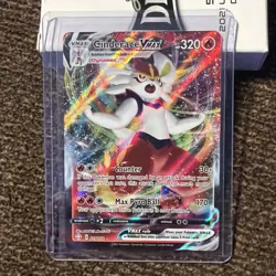 Pokemon TCG Cinderace VMAX 019/072 Shining Fates Ultra Rare (Full Art) Holo Card - Image 1