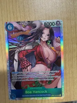Bandai One Piece Boa Hancock OP07 Super Rare Holo Character Card 8000 OP07-051 - Image 1