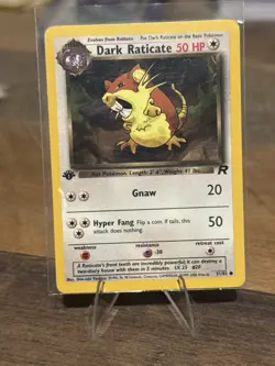 Dark Raticate 1st Edition 51/82 Team Rocket NM+ Mint Pokemon Card CLEAN - Image 1