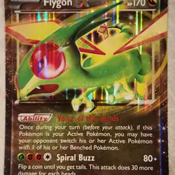 Pokemon TCG Flygon EX Holo Dragon Type Card - Image 1