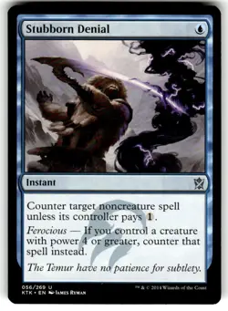 Stubborn Denial Khans of Tarkir Regular MTG NM - Image 1