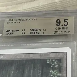 Bayou - MTG Magic the Gathering Revised Edition Beckett BGS 9.5 Gem Mint - Image 5