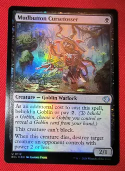 MTG, LORWYN ECLIPSED: MUDBUTTON CURSETOSSER, 112, UNCOMMON, FOIL FINISH, NM/ ECL - Image 1