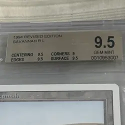 Savannah * REVISED * DUAL LAND * BGS 9.5 Gem Mint Magic The Gathering Mtg Rare - Image 5
