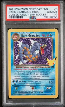 2021 POKEMON CELEBRATIONS CLASSIC COLL #8 DARK GYARADOS-HOLO PSA 10 - Image 1